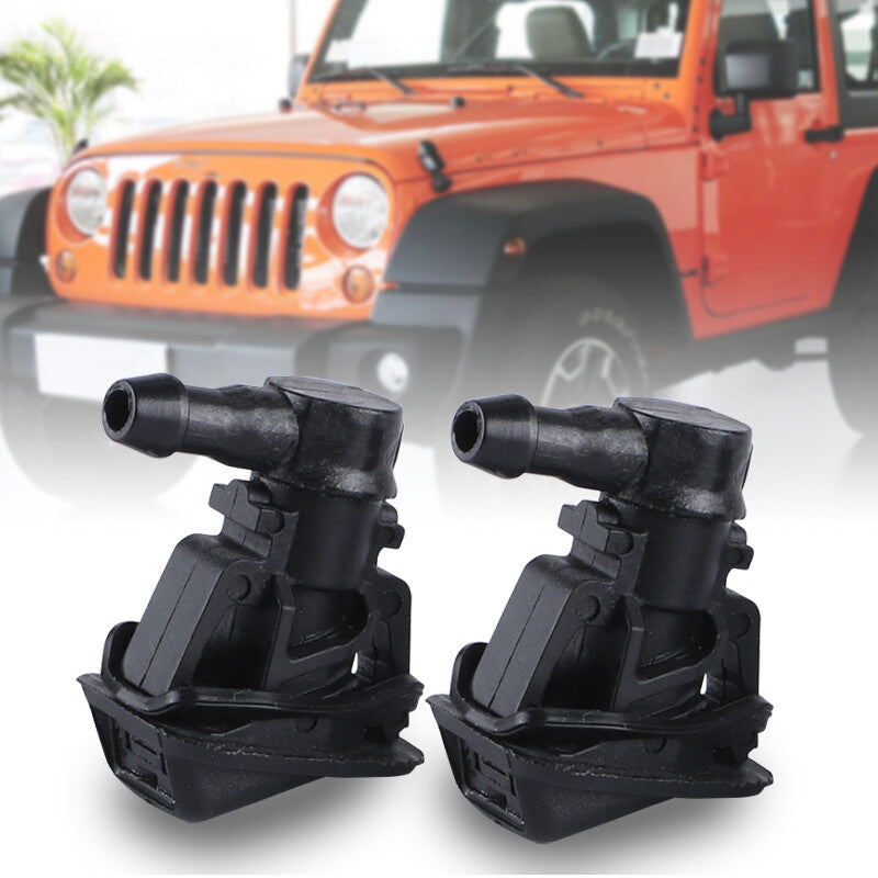 Front Windshield Wiper Washer Nozzle Jet Spray Hood for Jeep for Wrangler JK 13-17