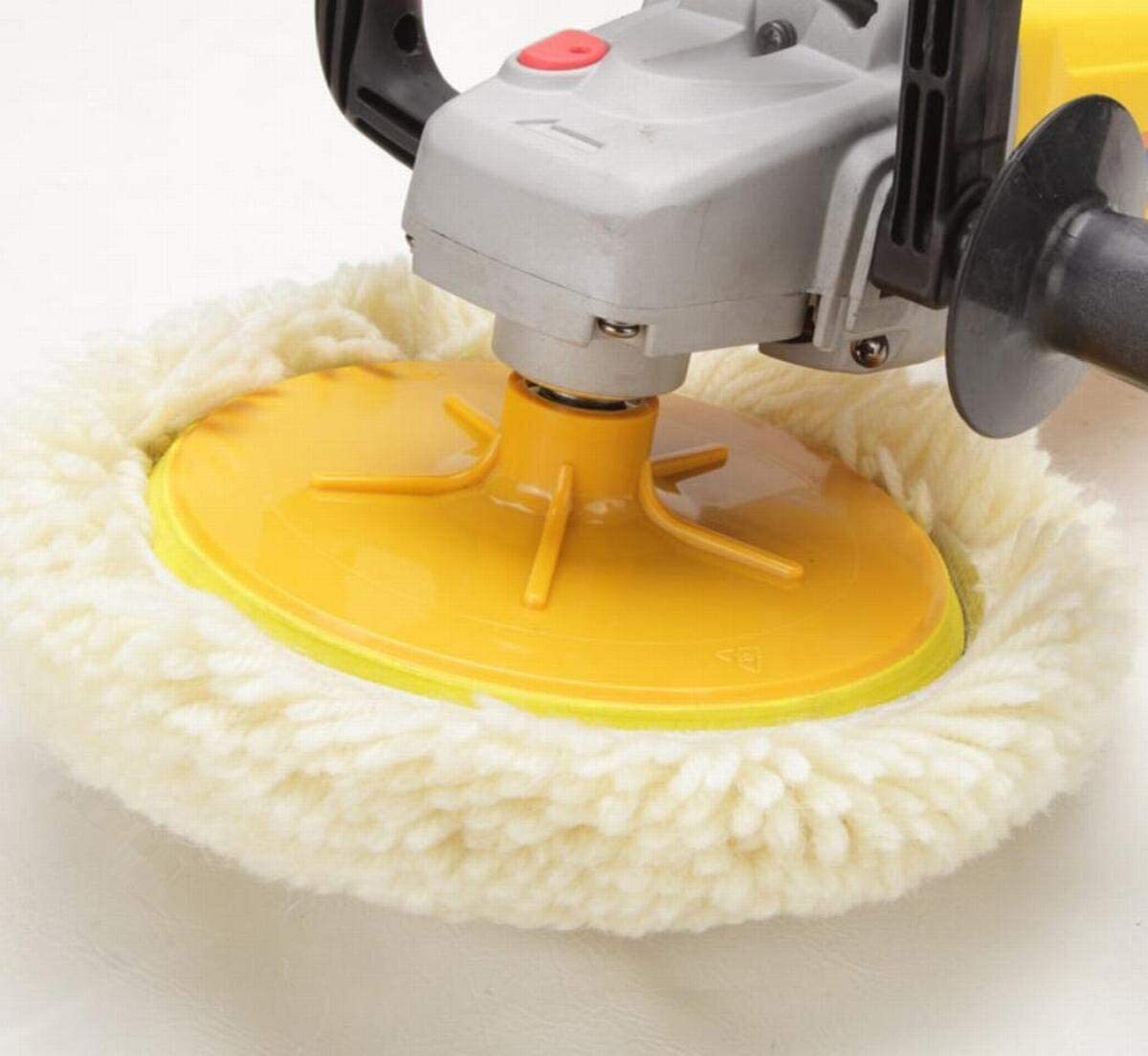 5-Piece Wool Polishing Pads, 7-inch Cushion Pads, Hook and Loop for Cutting and Polishing