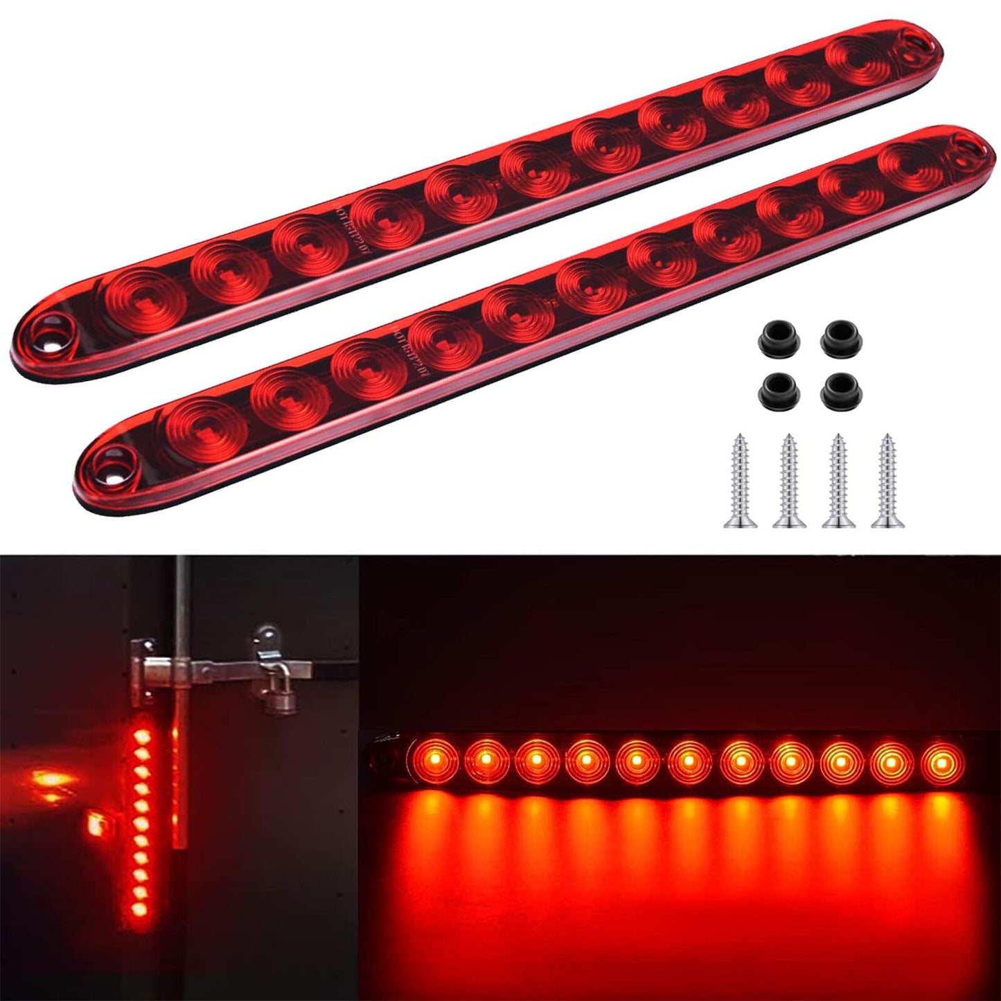 2x 16 LED taillights trailer car truck lighting taillight with indicator 12V