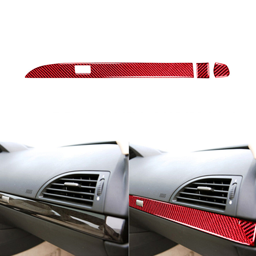 Red Carbon Fiber for Co -pilot Storage Box Cover Trim for BMW 6 Series E63 E64 04-10