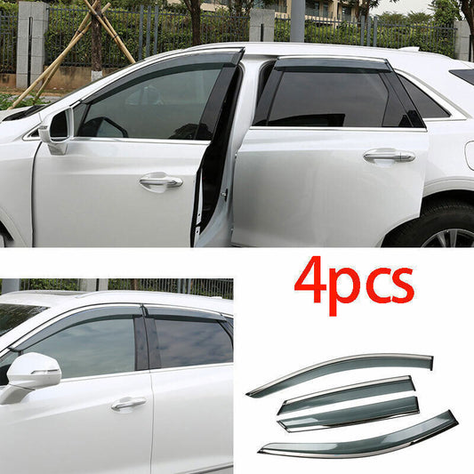 Fit For 17-2024 for Cadillac XT5 BlackChrome Window Visor Shades Sun Rain Guard 4P
