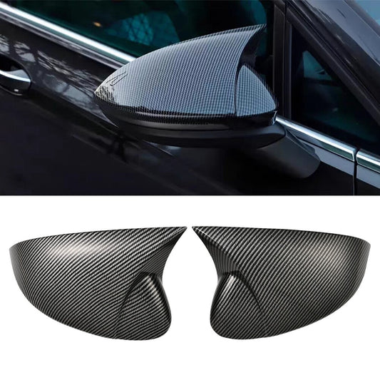 Carbon Fiber Look Car Side Wing Mirror Cover For 2021-2023 for VW for Golf MK8 GTI GTD