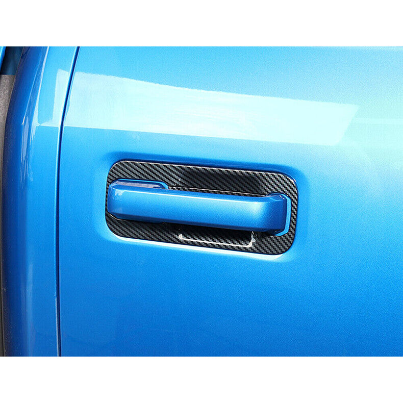 for Ford F-150 2015-2020 Carbon Fiber Side Door Handle Bowl Molding Cover Trim