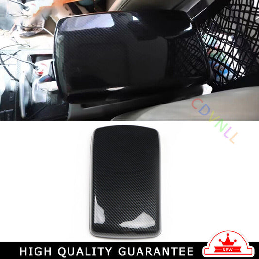 Inner Middle Console Armrest Box Cover Trim for Audi A6L 2005-2011 Carbon Fiber