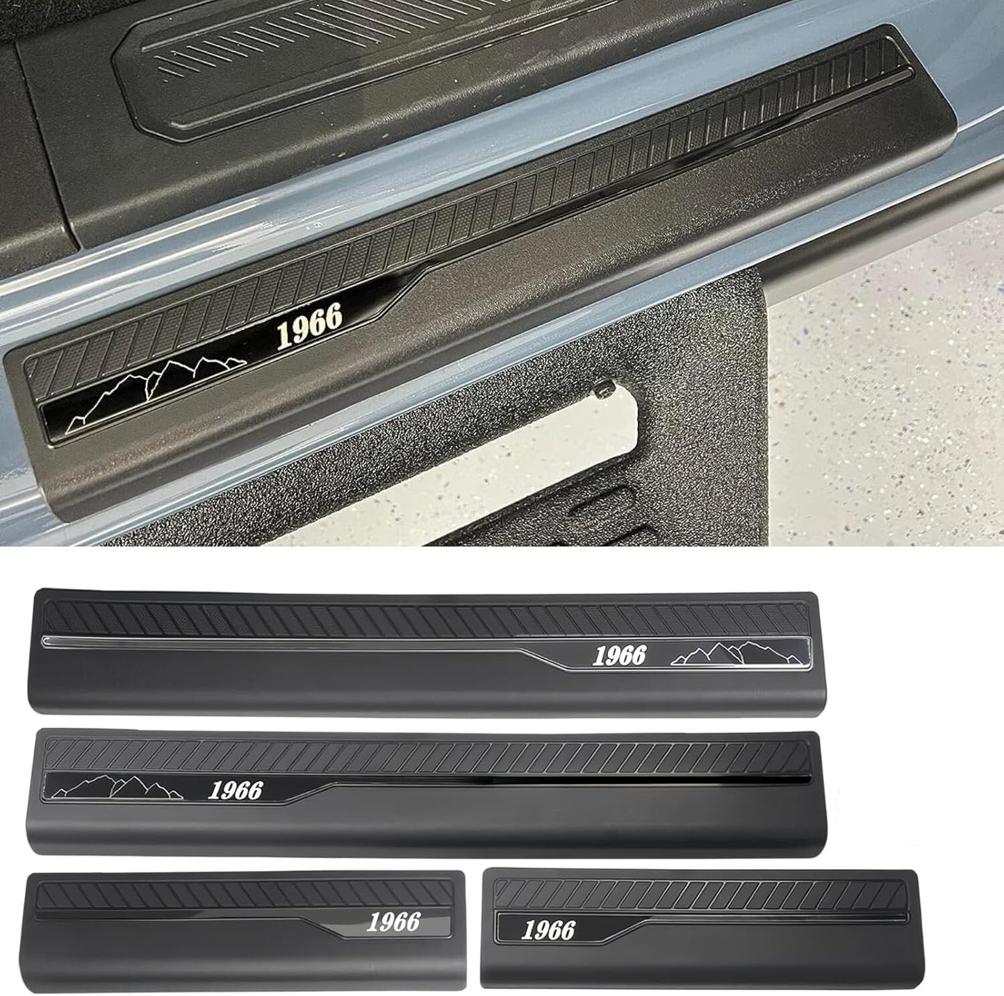 4xDoor Sill Entry Guards Trim Protector Scuff Plate for Ford Bronco 4DR 2021-24