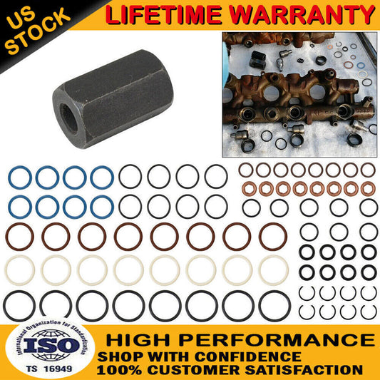 for Ford 6.0L Oil Rail Leak Repair Kit Tool O-rings Injector Seal!