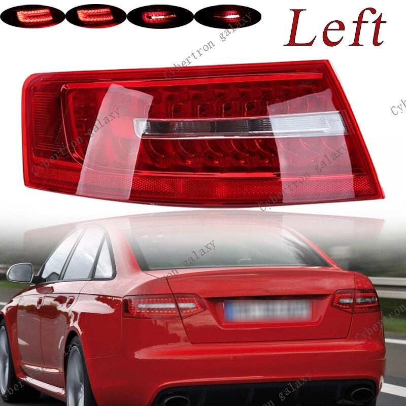 Left Side Tail Lights for Audi A6 C6 S6 Quattro RS6 Saloon Sedan 2009-2011