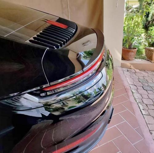 for Porsche 911 992 Turbo S 2019-23, carbon fiber car trunk boiler lip