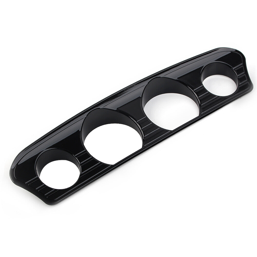Black Tri Line Gauge Stereo Accent Trim Cover for Harley Touring 2014-2021 2015