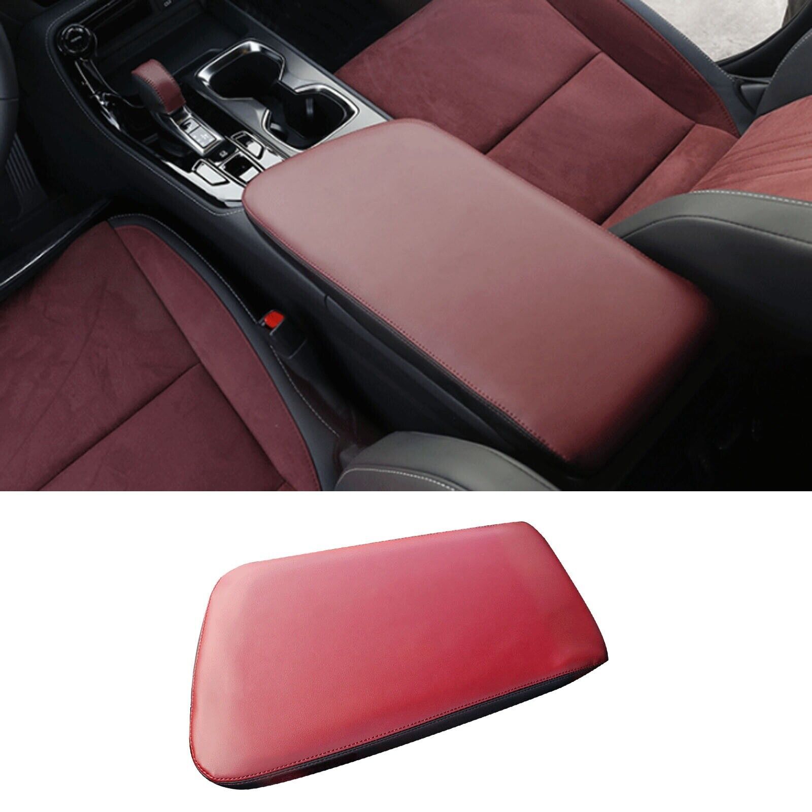 2022-2023 Fit for Lexus NX250 350 Red Leather Console Armrest Box Cover Trim Cap