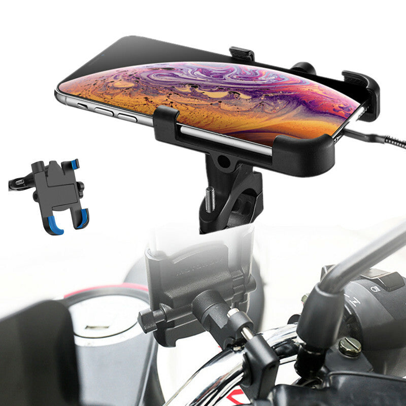 1PC Motorcycle Phone Aluminum Alloy Holder Mount Handle 3.5-6.5 Phone Support