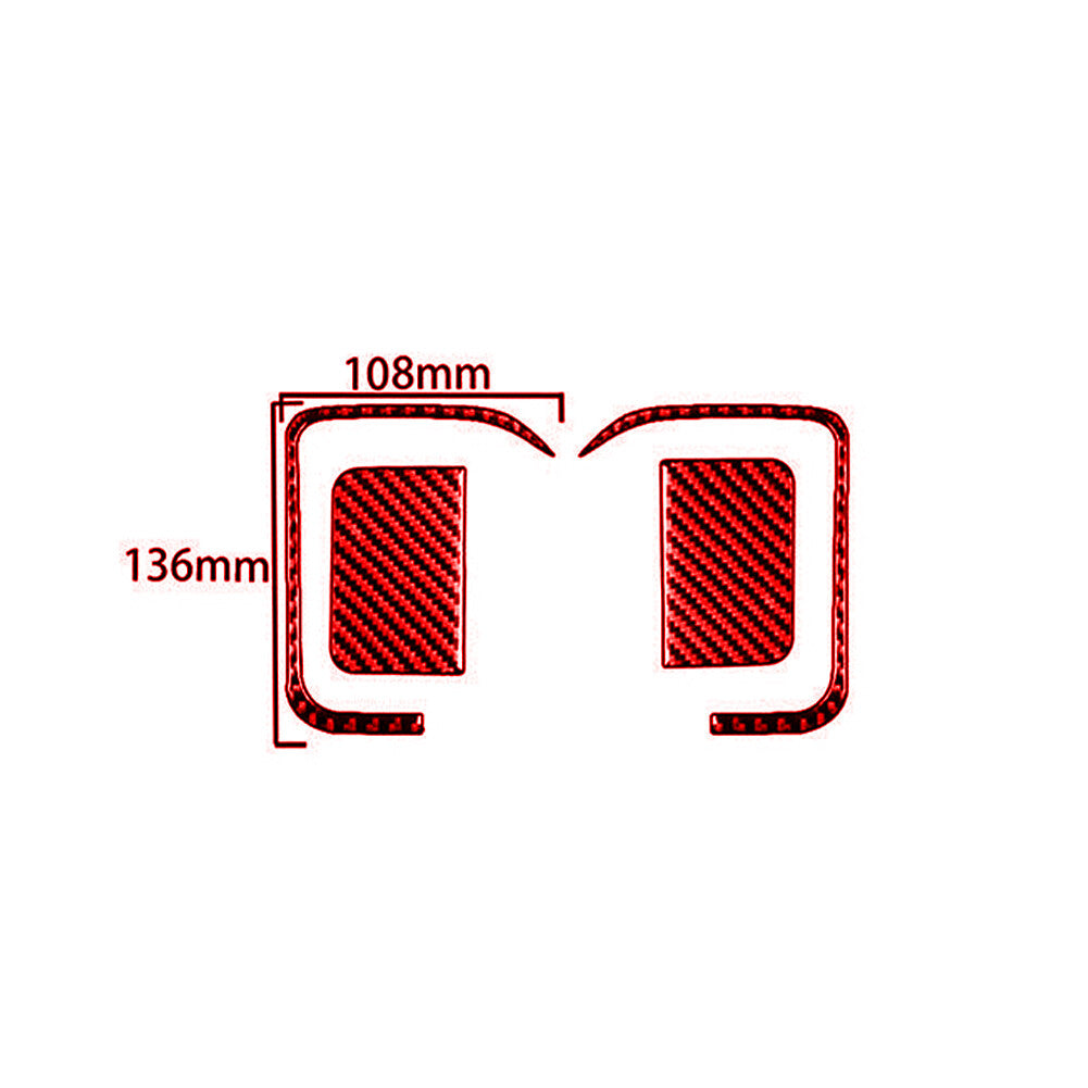 Red Carbon Fiber Front Door Handle Cover Trim For Silverado for GMC for SIERRA 2014-2018