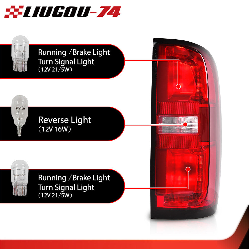 new, suitable for 2015-2022 for Chevrolet Colorado, passenger side taillight with right bulb.