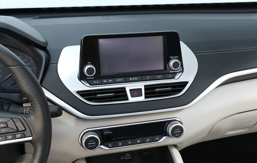 Central Console Navigation Frame for Nissan Altima Teana 2019-2022 Matte Silver