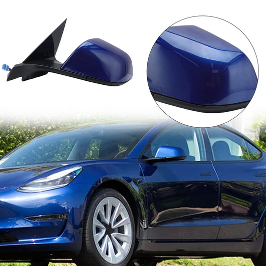 Left Driver Side Mirror W/Memory Heated 13Pin for Tesla Model 3 M3 2021-23 Blujw
