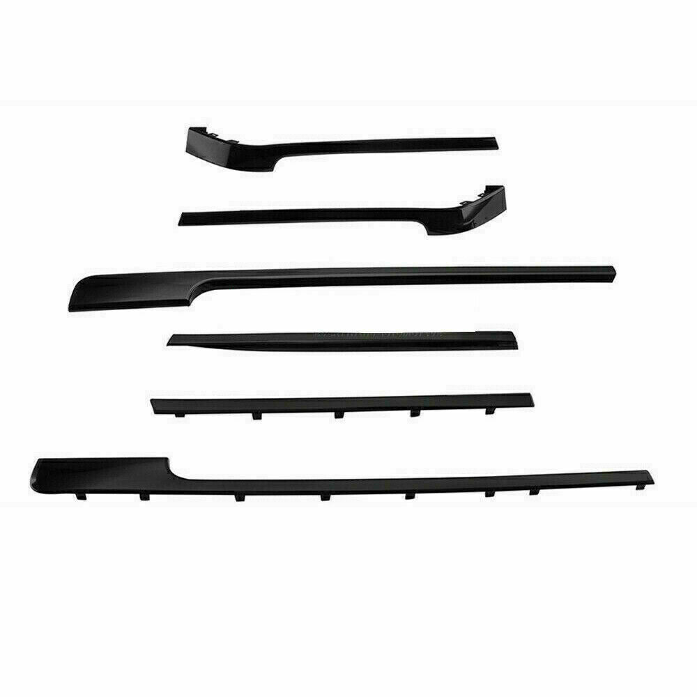 6X Piano Black Door Side Body Molding Trim Strip for Range Rover L405 2013-2022