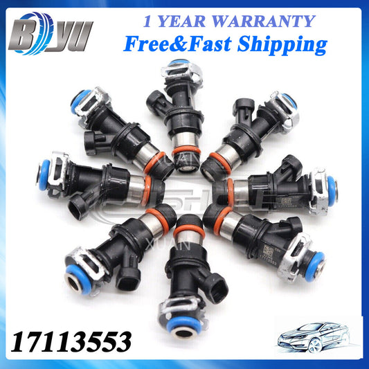 8PCS Fuel Injectors For 2001-2007 GM for GMC for Cadillac for Chevy Engine 4.8L 5.3L 6.0L