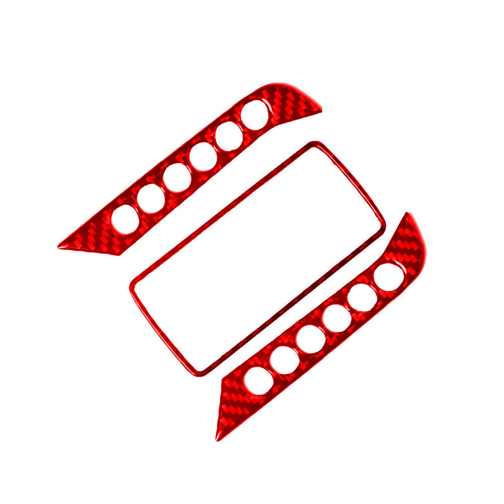3Pcs Red Carbon Fiber Speedmeter Accent Cover Trim for Chevrolet Sonic 2012-2016