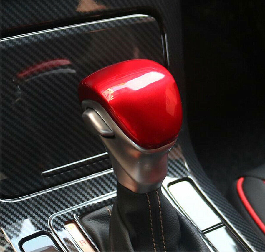 for Kia Forte/K3 2019-2023 Red ABS Car Interior Gear Shift Knob Cover Trim Cap