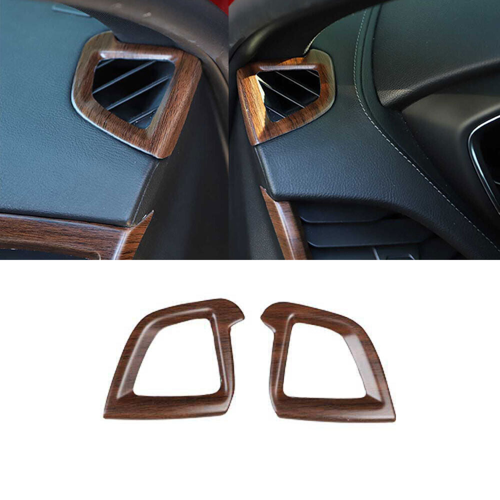 for Cadillac CT5 2020-2024 Matt Wood Grain Front Side Vent Overlay Cover Trim 2P