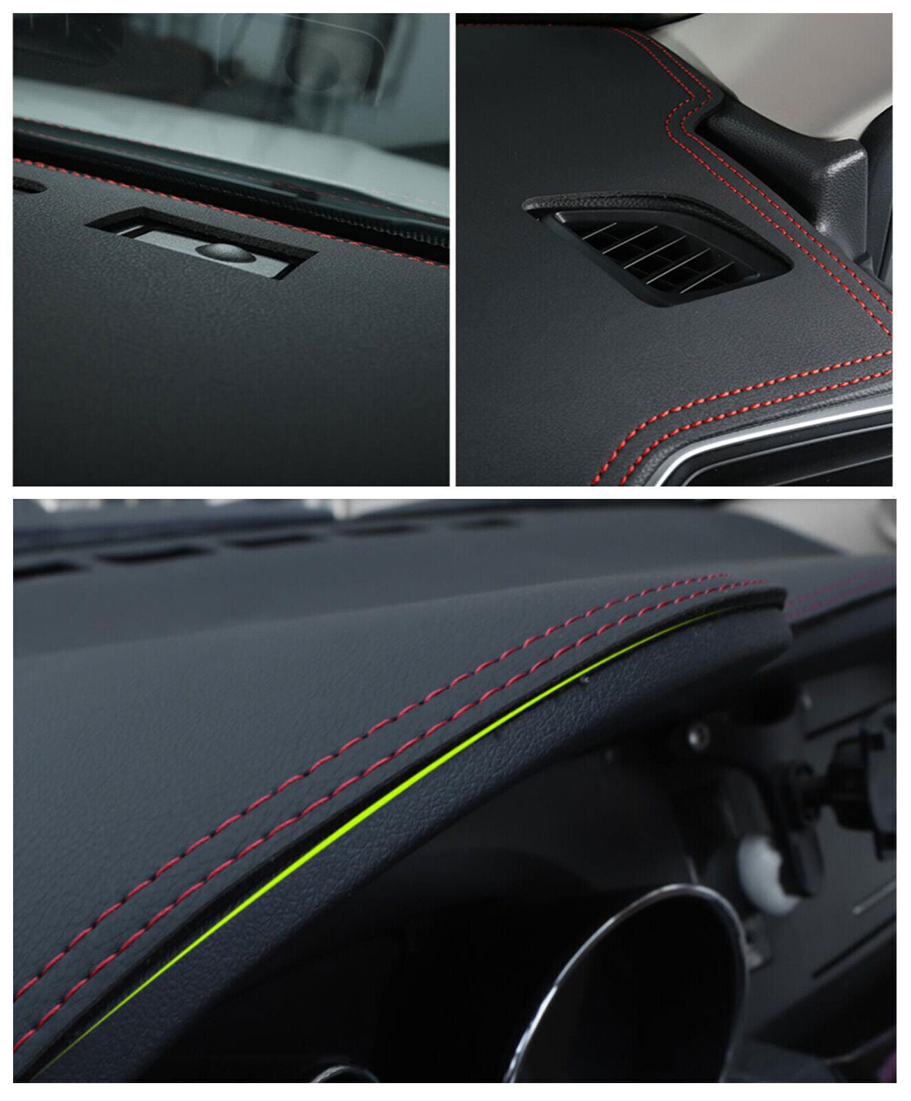 PU Leather Dashboard Dash Mat Non-slip DashMat Sun Shade for Peugeot 301 17-23