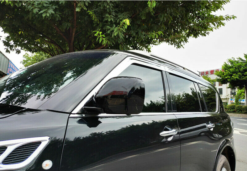for Nissan Armada Patrol 2017-24 Chrome Window Visor Vent Shades Sun Rain Guard