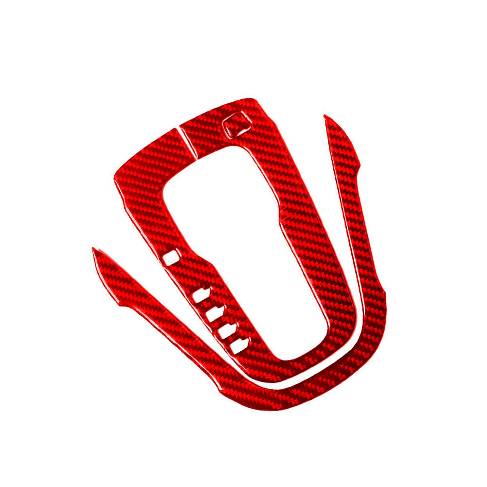 3Pcs Red Carbon Fiber Automatic Gear Shift Cover Trim for Chevrolet Sonic 12-16