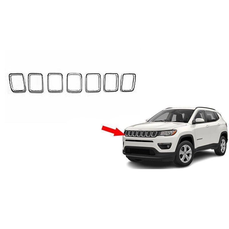 7-piece chrome-plated mesh forming kit for Jeep compasses 17-21 68351457AA