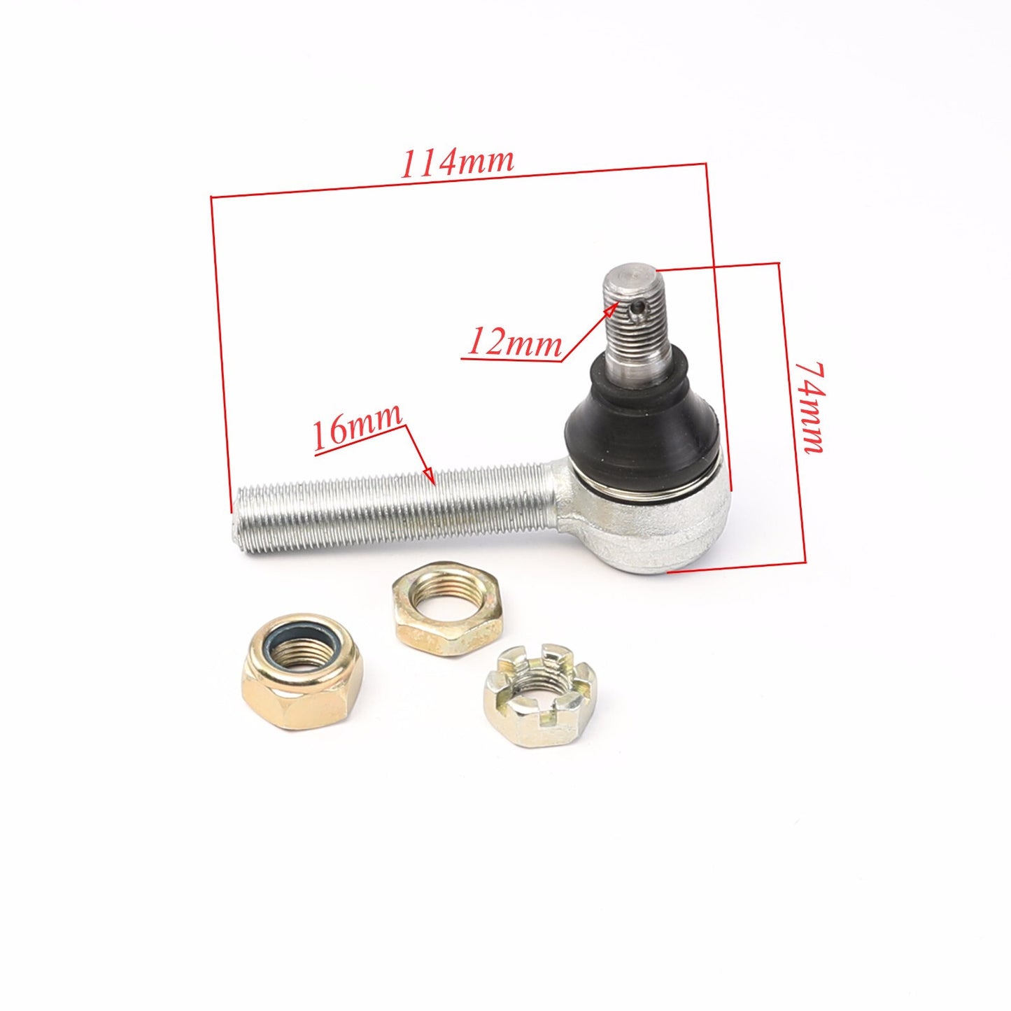 12mm tie rod end ball joint for all-terrain vehicles, four-wheel drive vehicles, go-karts, scooters - cooler