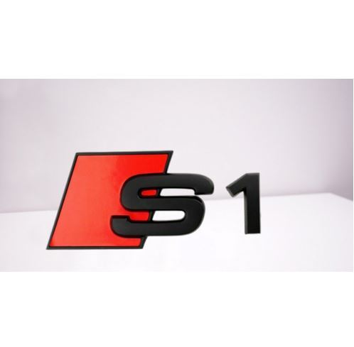 Matte Black Rear Badge Boots for Audi S1 Trunk Badge Stickers