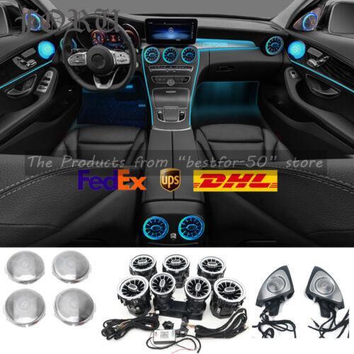 for Mercedes W205 C300 C63 Interior Accessories Ambient Light Air Vent Speaker