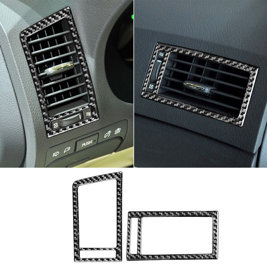 2¡ÁSoft Carbon Fiber Interior AC Side Air Vent Outlet Trim For Luxus GS 2006-2011