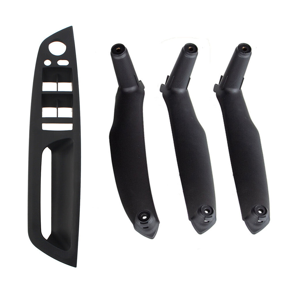 4xInner Interior Door Pull Handle Trim Cover RHD Fit for BMW X5 E70 X6 E71 E72 Black