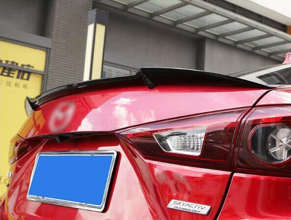 Gloss black Rear Trunk Spoiler Boot Lip Wing for Mazda 3 Axela Sedan 2014-2018