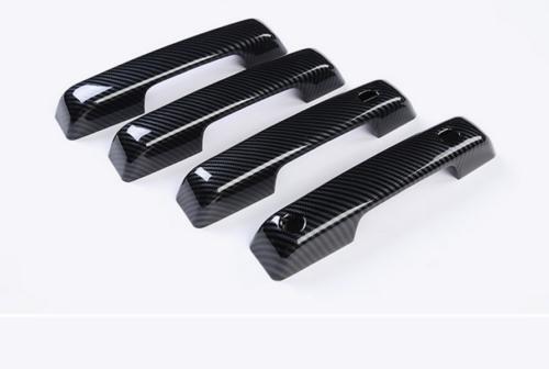 Carbon fiber style side door handle cover trim for Ford F-150 (2021-2022)
