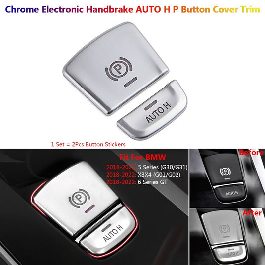 for BMW 5 Series X3 X4 G30 G01 G02 2018 Car Interior Handbrake Switch Cover Trim