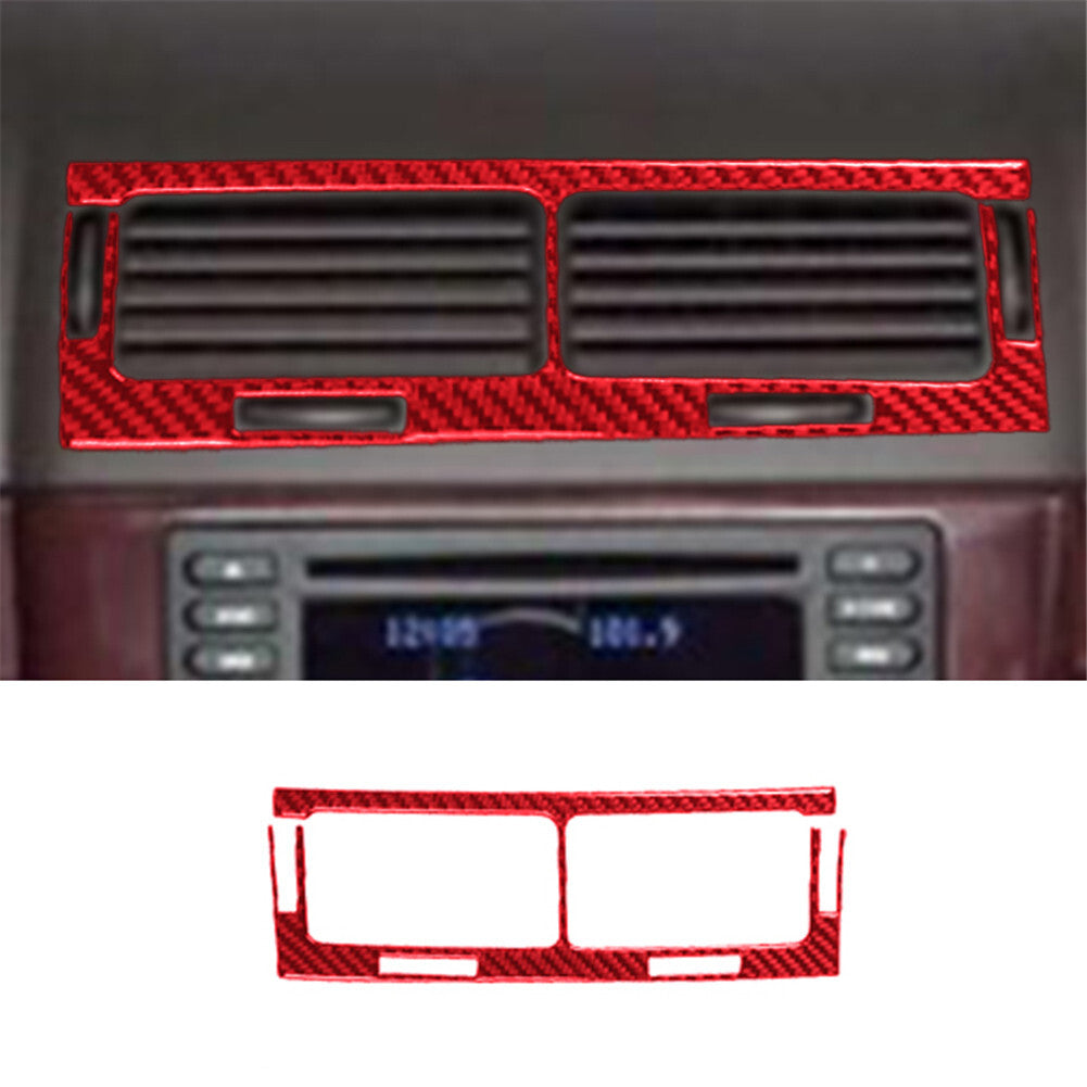 Red Central Control Vent Trim Cover Carbon Fiber for Chevrolet COBALT 2005-2010