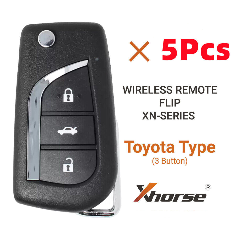 5x XNTO00EN VVDI Wireless Universal Remote Key 3 Buttons for Toyota Style