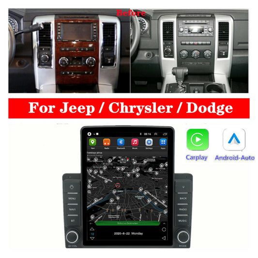 Android 10.1 Radio Stereo GPS Nav Head Unit w/Carplay For 09-11 for Dodge for Ram Pickup