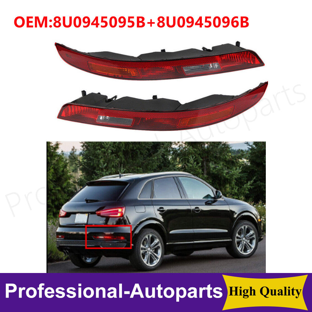1 pair of LR bumper reflectors for rear brake reverse lights applicable to for Audi 2015-2018 Q3