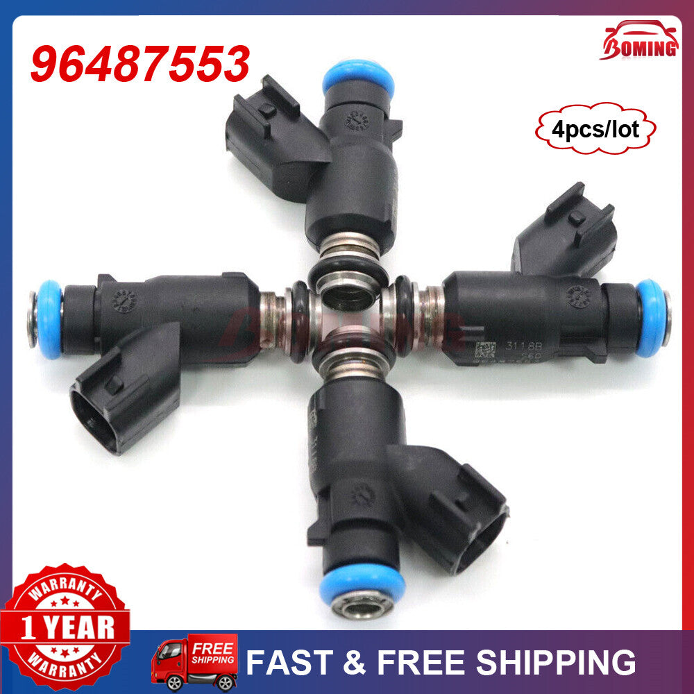 4X for Chevrolet Aveo Aveo5 06-08 for Pontiac Wave Wave5 1.6L 96487553 Fuel Injector