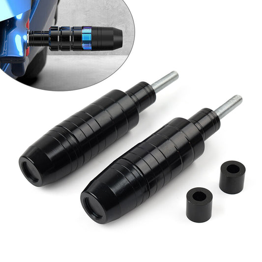 8MM Motorcycle Frame Exhaust Slider Falling Protector Anti Crash Pad 1Pair