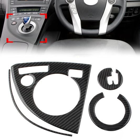 4 Pcs Central Console Gear Shift Panel Trim Fit for Toyota Prius 2012-2015 RHD