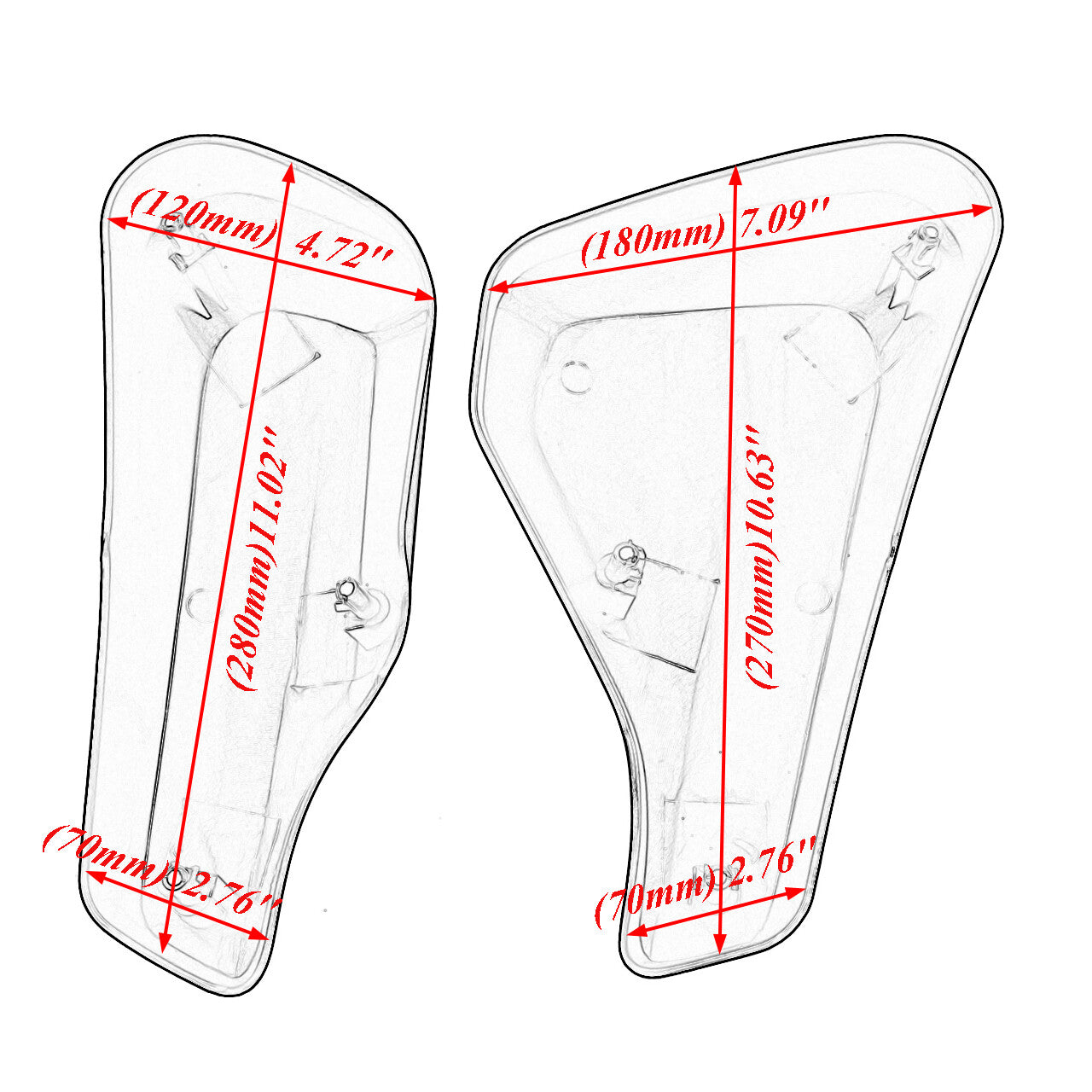 Left  Right Battery Side Fairing Cover Fit for Harley Street 500 750 2014-2020