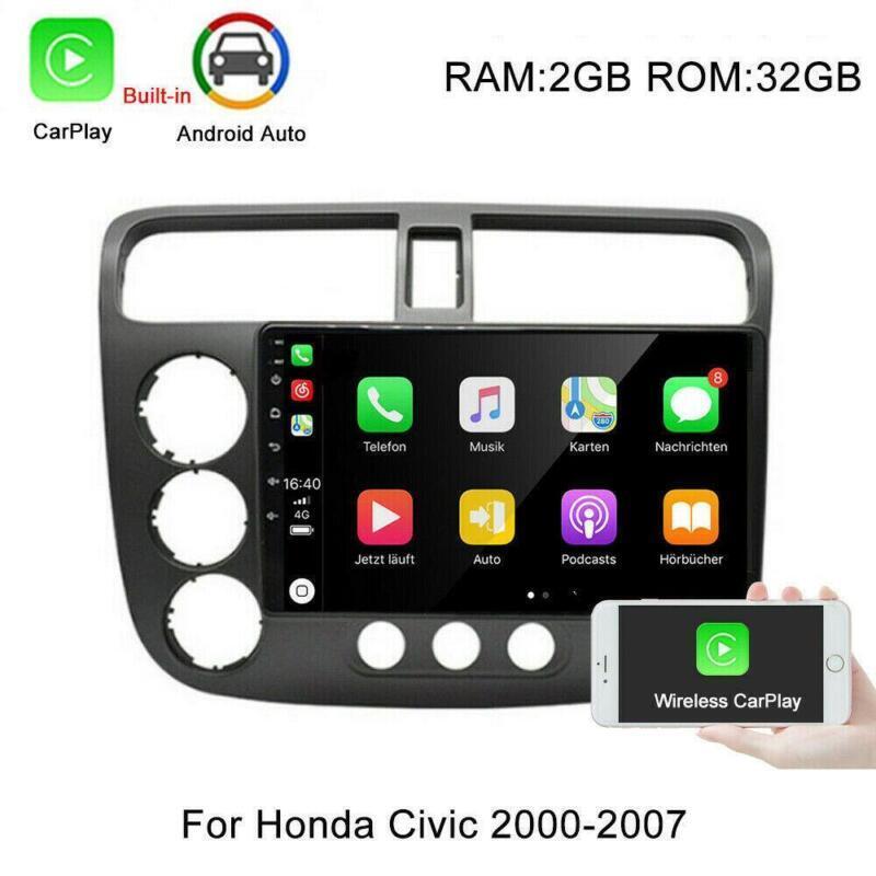 Car Android Radio GPS Stereo Player Car Play 2+32GB for Honda for Civic 2000-07