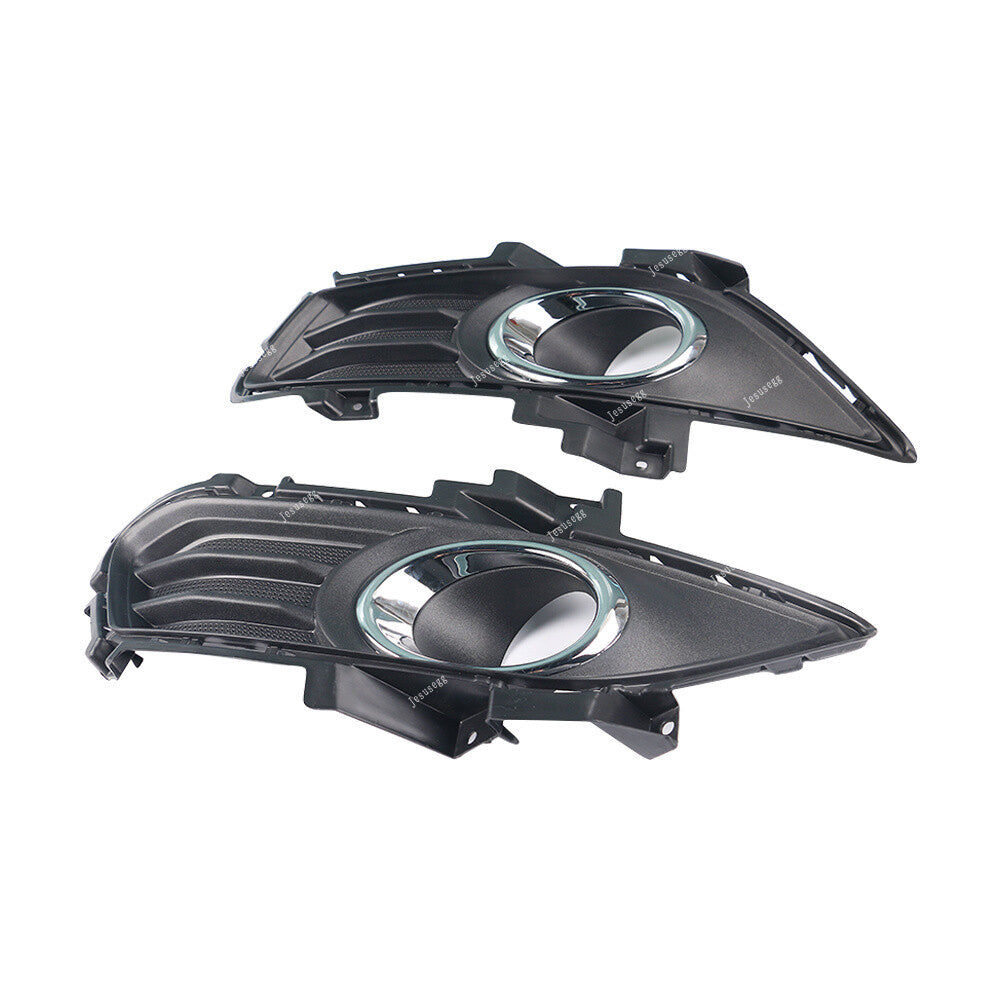 Pair Chrome Front Left Right Bumper Fog Lamp Grille Fits for Ford Fusion 2013-2016