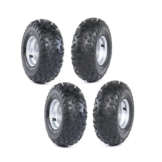 4-piece set of 145x70-6 tires and rims for all-terrain vehicles, four-wheel off-road vehicles, Taotao for Suzuki LT50 for mini bicycles.