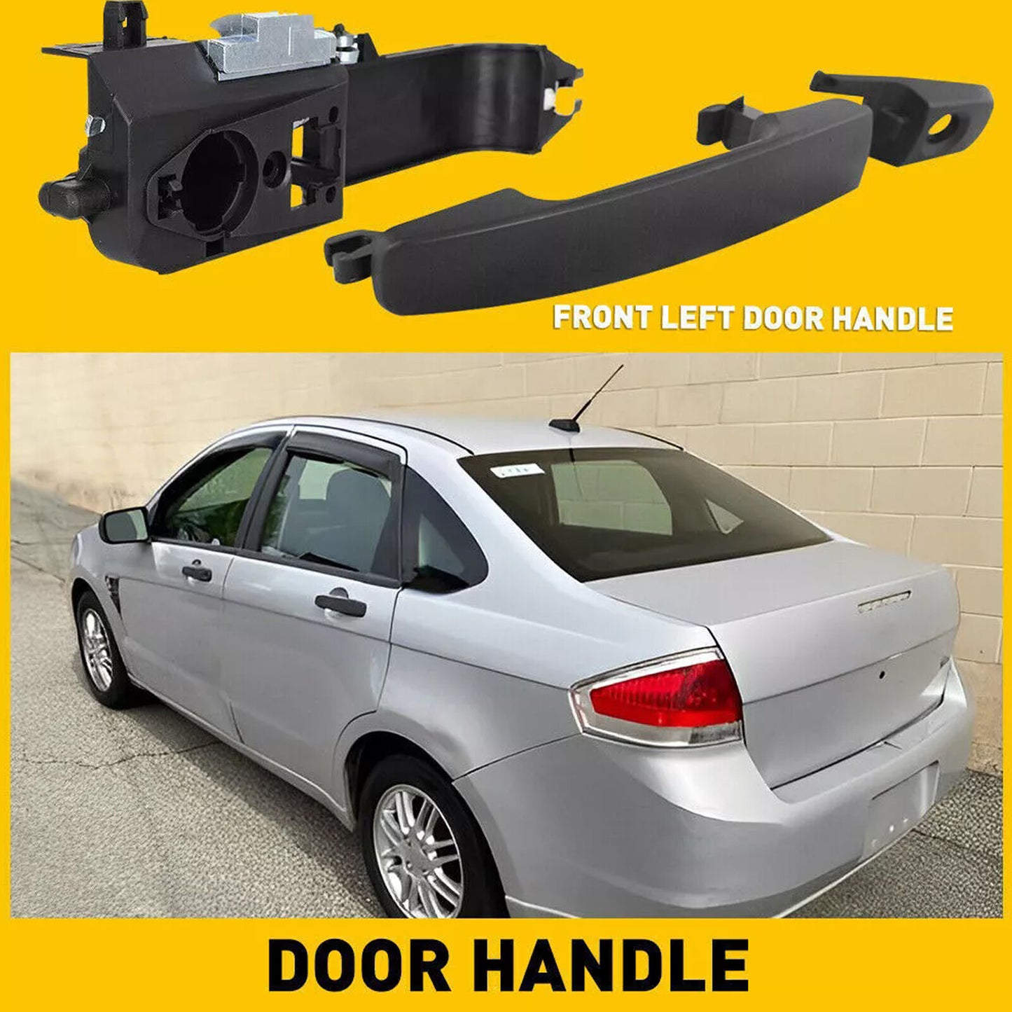Left Driver Side Exterior Door Handle Bracket Primed for 2008-2011 for Ford Focus