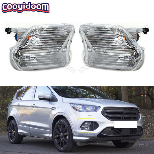 for Ford Escape Kuga 2017-2019 Front Fog Light Turn Signal Lamp With Bulbs LHRH