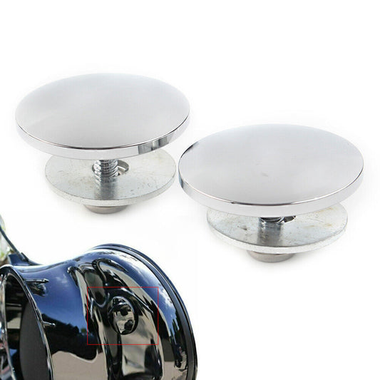 2PCs Inner Fairing Mirror Plugs Fit for Harley Street Glide Trike FLHXXX Chrome